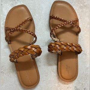 Braided Strappy Sandals - Brown 9